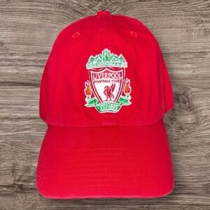 Liverpool FC Football Club "You'll Never Walk Alone" Adjustable Red Hat Cap NEW